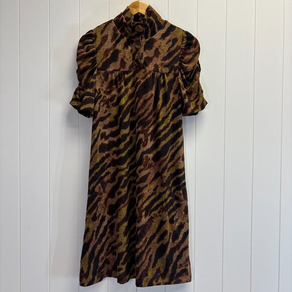 Rabbit Rabbit Rabbit Dresses & Skirts - Vintage Rabbit Rabbit Rabbit Womens Mob Wife Animal Print Shift Dress Size 10